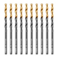 Сверло по металлу, 3,8 мм, HSS-Tin, Golden Tip, 10 шт. Denzel