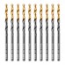 Сверло по металлу, 3,8 мм, HSS-Tin, Golden Tip, 10 шт. Denzel