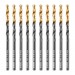 Сверло по металлу, 3,8 мм, HSS-Tin, Golden Tip, 10 шт. Denzel