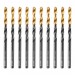 Сверло по металлу, 4 мм, HSS-Tin, Golden Tip, 10 шт. Denzel