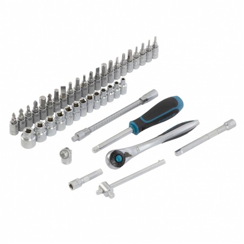 Набор инструментов, 1/4", CrV, 120 зубьев, 42 предмета Gross