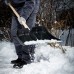 Лопата для уборки снега пластиковая, 380 х 385 х 1420 мм, деревянный черенок, Россия