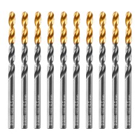 Сверло по металлу, 4,5 мм, HSS-Tin, Golden Tip, 10 шт. Denzel