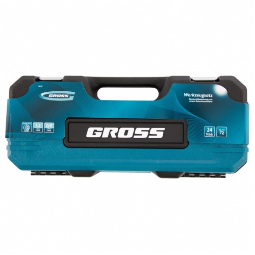 Набор инструментов, 1/2", CrV, 120 зубьев, 24 предмета Gross
