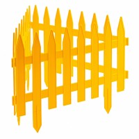 Забор декоративный "Рейка", 28 х 300 см, желтый, Россия, Palisad 65000