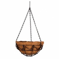 Подвесное кашпо с орнаментом, 25 см, с кокосовой корзиной Palisad 69003