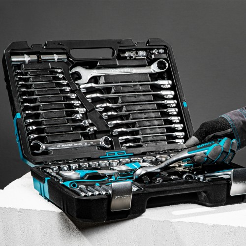 Набор инструментов, 1/4", 1/2", CrV, 120 зубьев, 78 предметов Gross