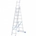 Лестница, 3 х 8 ступеней, алюминиевая, трехсекционная, Россия, Сибртех