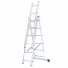 Лестница, 3 х 6 ступеней, алюминиевая, трехсекционная, Россия, Сибртех
