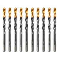 Сверло по металлу, 6 мм, HSS-Tin, Golden Tip, 10 шт. Denzel