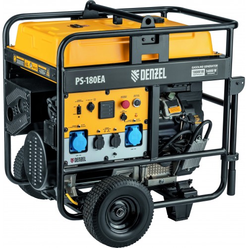 Генератор бензиновый PS-180EA, 18 кВт,230 В, 65л, разъём ATS,эл.старт Denzel