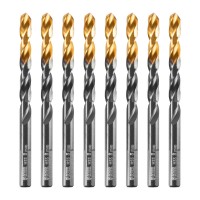 Сверло по металлу, 8 мм, HSS-Tin, Golden Tip, 8 шт. Denzel