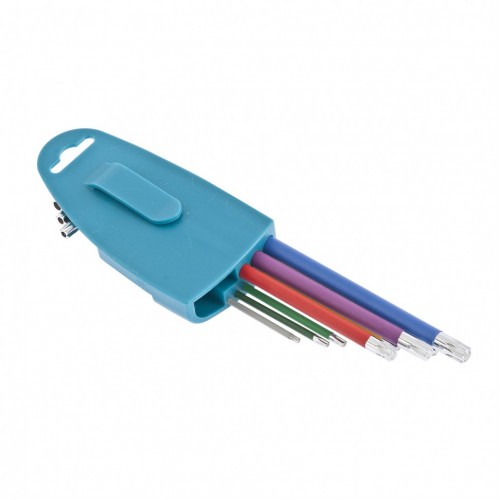 Набор ключей имбусовых Torx -TT, 9 шт: T10-T50, магнит, S2, экстра-длинные, хром/краска 9 шт Gross