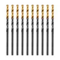 Сверло по металлу, 2,5 мм, HSS-Tin, Golden Tip, 10 шт. Denzel