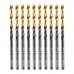 Сверло по металлу, 3 мм, HSS-Tin, Golden Tip, 10 шт. Denzel