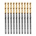 Сверло по металлу, 3 мм, HSS-Tin, Golden Tip, 10 шт. Denzel