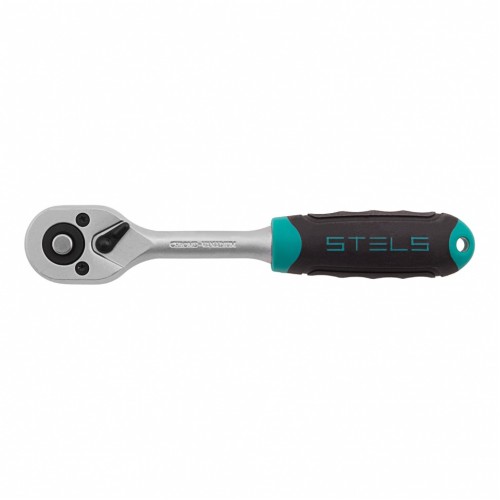 Ключ-трещотка 1/4", CrV, 72 зуба, с быстрым сбросом, матовый хром Stels