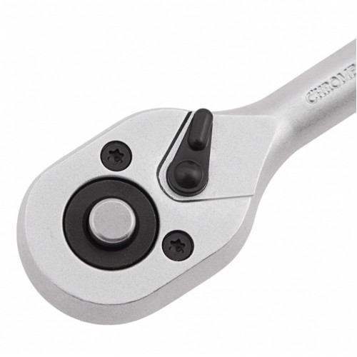 Ключ-трещотка 1/4", CrV, 72 зуба, с быстрым сбросом, матовый хром Stels