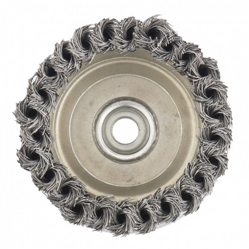 Щетка для УШМ Heavy Duty, 100 мм, М14, "чашка", крученая проволока 0.5 мм Matrix