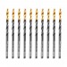 Сверло по металлу, 3,2 мм, HSS-Tin, Golden Tip, 10 шт. Denzel