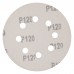 Круг абразивный на ворсовой подложке под "липучку", перфорированный, P 120, 125 мм, 5 шт Matrix 73806