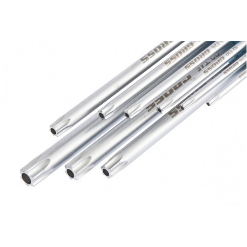 Набор ключей имбусовых Torx -TT, 9 шт: T10-T50, экстра-длинные, S2, сатинированные Gross