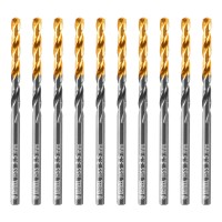 Сверло по металлу, 3,5 мм, HSS-Tin, Golden Tip, 10 шт. Denzel