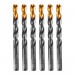 Сверло по металлу, 12 мм, HSS-Tin, Golden Tip, 6 шт. Denzel