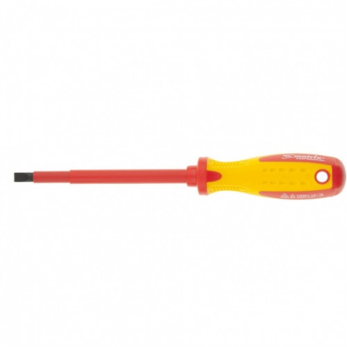 Отвертка Insulated, SL5.5 x 125 мм, CrMo, до 1000 В, двухкомпонентная рукоятка Matrix Professional