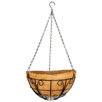 Кашпо подвесное с декором, с кокосовой корзиной, диаметр, 30 см Palisad